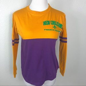 Classic Tops - Mardi Gras tee in traditional colors of NOLA. Sz S Classic Tops - Mardi Gras tee in traditional colors of NOLA. Sz S